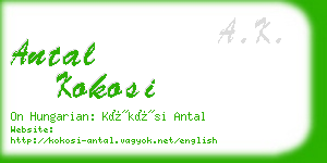 antal kokosi business card